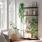 2 Pcs Faux Eucalyptus Vine Ivy Vine Artificial Hanging Plant Faux Plant Fake Potted Greenery for Wall Living Room Home Shelf Office Bathroom Outdoor Indoor Decor (Type 2)