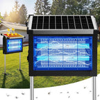 Solar Bug Zapper Outdoor, 4500V Solar Mosquito Zapper for Outdoor & Indoor, 1/2 Acre Coverage Cordless Rechargeable Electric Fly Zapper, IPX5 Waterproof Mosquito Traps for Backyard, Patio, Camping