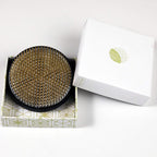 Wazakura Ikebana Kenzan Japanese Flower Holder, Made in Japan, Floral Arranging Pin Frog, Round - 3-1/4"(80mm) Brass