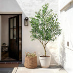 Large Artificial Olive Tree Faux Trees Indoor Outdoor Realistic Floor Plant Tall Fake Plants for House Modern Home Living Room Master Bedroom Office Front Porch Decor Outside Patio para decoracion
