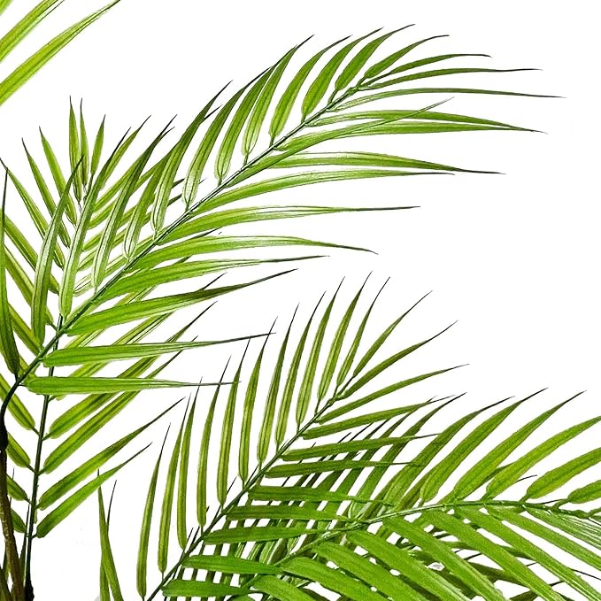 3FT Large Artificial Plants in Pot Fake Palm Tree with Black Tall Planter, Faux Tropical Areca Floor Plant, Silk Plant for Home Office Green Porch Garden Outdoor Living Room Decor Indoor