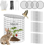 16''H x 11''Dia Plant Protectors from Animals - Full-Protection Anti-Rust Plant Cages with Covers for Outdoor Plants, Wire Garden Cloches for Plants Strawberry Keeping Chicken Rabbits Out, 4 Sets