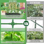 66x65x18 Inch Cucumber Trellis for Raised Bed - with 61 Gallon Grow Bags, Garden Trellis for Climbing Plants Outdoor with Climbing Net and Plant Support for Cucumber, Tomato, Vegetable, Grape, Vine