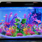 QUOZUO Aquarium Decorations Plants, 20pcs Aquarium Decor Plants, Colorful Fish Tank Accessories, Fish Tank Plants Plastic Decoration for Aquariums