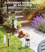 NEWMESSI Solar Pathway Lights Outdoor, 4 Pack Garden Lights IP65 Waterproof, Bright Solar Powered for Outside Yard Path Lawn Walkway Driveway Lighting Landscape Decor (Warm White)