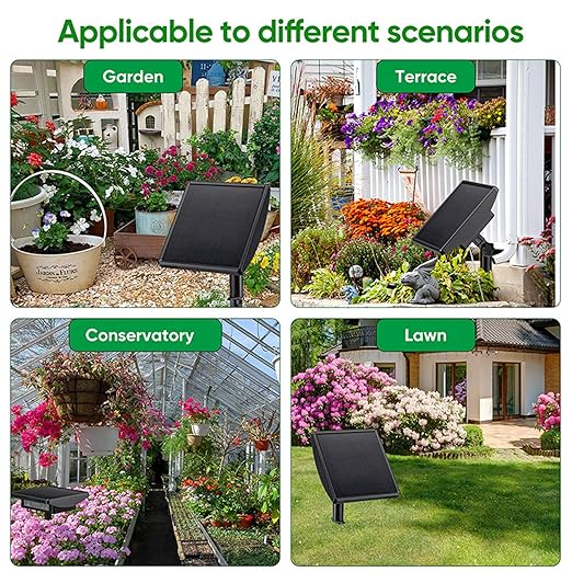49FT Solar Drip Irrigation System Kit,Automatic Garden Watering System,Diy Plant Watering System,25 Timing Mode Supported 15 Pots with Anti-Siphon Set for Pots Plants,Balcony & Patio Irrigation System