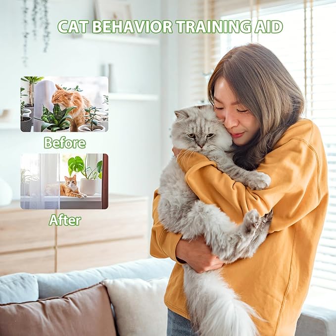Cat Deterrent Outdoor, 12 Pack Natural Peppermint Oil Cat Deterrent Indoor for Home Against Scratch and Chew Furniture Plants Pet Safe, Keep Stray Feral Cats Out of Yard Garden Lawn