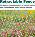 Bamboo Trellis 36x92 Inch, Expandable Fence 3ft by 8ft, Outside Lattice Fence, Reusable Decorative Fence for Climbing Plants Support or Outdoor Yard