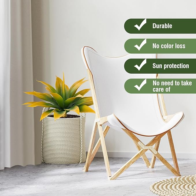 Ttranewsoo Artificial Agave Plants,Large UV Resistant Fake Agave Planters for Indoor and Outdoor Decorating Tropical Plant Succulents Greenery Indoor Decor (2Pack,18" Yellow)