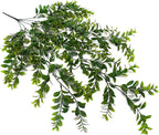 Artificial Hanging Vine Plants, Plastic Leaves Vines Fake Ivy Plant UV Resistant Greenery Faux Foliage Flowers Decor Home Indoor Outdoor Garden Door Wall Wedding Party Decoration Green 4 Pack