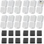 GROOKPET Pet Water Fountain Filters: 24 Dog Water Fountain Filters Replacement - Dog Fountain Filters - Including 12 Filters + 12 Sponges - Suitable for GROOKPET Pet Water Fountain