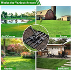 Lawn Leveling Rake 17x10 inch, Heavy Duty Ground Leveler for Soil, Sand, Effortless Smooth Use & Easy Assembly Stainless Steel Landscape Rake for Backyard, Garden, Golf Course, Black