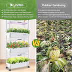 Indoor Hydroponic Growing System with 81 Pods Herbs Garden Kit with 30W Led Grow Light Large Movable 3-Layer Floor-Standing Hydroponic Gardening System for Vegetable Fruit