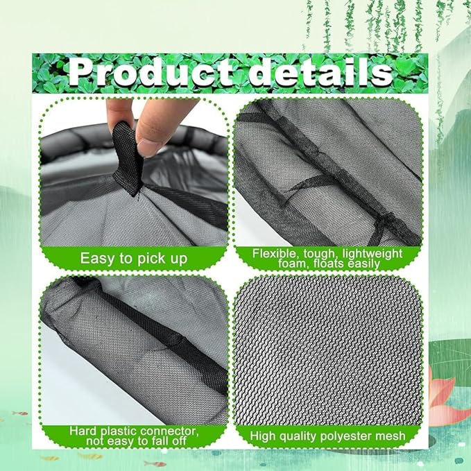 2 Pieces Round Floating Plant Fish Barrier Floating Plant Island Floating Island Plant Protector Pond Plant Protector Protect Your Floating Plants from Pond Fish