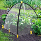 PURPLE STAR 1N 28 x28 x 33 Inch Insect Barrier Plant Tent Cover-Pest Guard Cover-Bird Barrier Netting Mesh with Stakes for Protect Plants Fruits Flower from Insect Bird Eating (1, M)