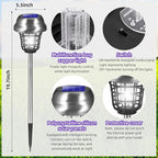 2026 4Pack Mosquito Repellent Outdoor Patio Solar Bug Zapper Outdoor Mosquito Zapper for Moths,Gnats,Flies,Small Flying Insect,Electric Fly Zapper for Backyard,Garden,Gnat Killer for Vegetable Beds