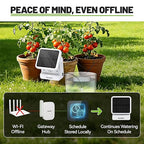 RAINPOINT Smart WiFi Solar Drip Irrigation System for indoor & Outdoor Use,APP Control Automatic Plant Waterer Device Kit Water Shortage Protection Push&Email Notification Grow Tent Water 10-20 Plants