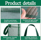 EBaokuup 4 Pcs Pond Planting Bag with Handle, Reusable 7 Inch Round Aquatic Mesh Plant Pot for Ponds, Breathable Green Water Garden Pond Plant Basket for Lotus Bog Terrestrial Plants