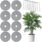 10Pcs Flower Pot Soil Guard, 11.8 Inch Plant Pot Protector from Cats, Cuttable Flowerpot Soilcover Protectors, for Gardening Flower from Animals Keep Cats Squirrels Out of Pots (s1)