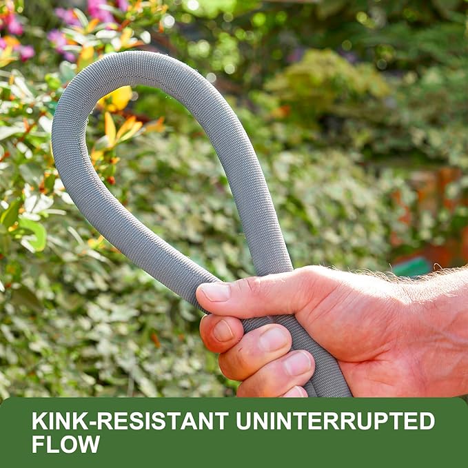 2025 Upgraded 50FT Non-Expanding Garden Hose, Ultra-Light & Flexible Water Hose - Burst-Resistant, Kink-Free, High-Pressure, All-Weather Use for Lawns, Gardens, and Outdoor Cleaning