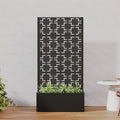 Casaphoria Metal Raised Garden Bed with Trellis, 59"x30"x12" Planter Box for Climbing Plants, Vegetables & Vines, Features Drainage Holes and Privacy Screen, Black-Square