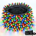 Upgraded 99FT 300 LED Multicolor Christmas String Lights Outdoor & Indoor, Memory Function & Timer & 8 Modes, Twinkle Lights Green Wire Waterproof for Xmas Tree Holiday Party Garden Decor (Multicolor)
