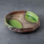 Wazakura Minoyaki Series Round Ikebana Flower Vase Made in Japan, Arrangement Pottery Supplies - Lily Pad