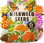720+Mix Milkweed Seeds for Monarch Butterflies - 6 Individual Varieties Perennial Wildflower Colorful Pollinator Garden (Each pack120+ Seeds)., Easy to Grow for Backyard & More (Mix Milkweed Seeds)