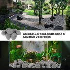 Skyflame 3-5 Inch Round Lava Rock Pebbles, 15 Pounds Black Natural Tumbled Stones for Indoor Outdoor Gas Fire Pit|Fireplaces|Garden Landscaping Decoration| Cultivation of Potted Plants