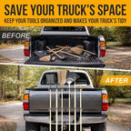 Utility Trailer Tool Rack, Shovel Holder for Truck, 4Pcs 3 Hole Tool Rack Rake Shovel Holder Landscape Hand Tool Accessories for Trailer Truck