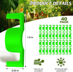 Feekoon 40 Pack Universal LST Plant Training Clips Reusable Low Stress Branch Benders for Enhanced Light Exposure & Airflow – Ideal for Indoor Gardening Cultivation to Bend or Interlock Stems(Green)