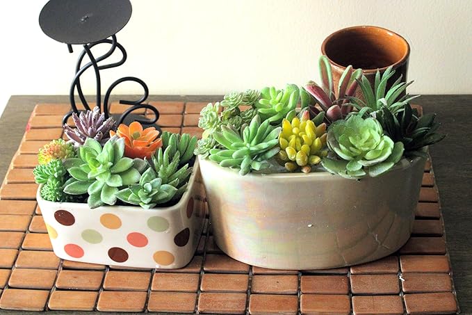 DECOROUS Artificial Succulent Plants - 16 Pack - Mini Faux Succulents - Small Unpotted Fake Succulent Set for Home and Office Décor - Realistic Succulents Plants Artificial Picks for Indoor and Oudoor