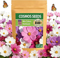 LUOJIBIE Cosmos Seeds, 8500+ Mixed Colors Cosmos Seeds for 2026, High Germination Non-GMO Cosmos Flower Seeds for Planting, Wildflower Seeds for Planting Indoor Outdoor, Open Pollinated