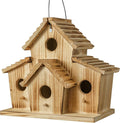 Bird House for Outside - Outdoor Birdhouse for Garden - Large Birdhouse Design for 4 Bird Families - Durable Hanging Birdhouses for Backyard, Patio, and Garden Decor