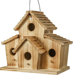 Bird House for Outside - Outdoor Birdhouse for Garden - Large Birdhouse Design for 4 Bird Families - Durable Hanging Birdhouses for Backyard, Patio, and Garden Decor