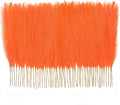 50PCS Light Orange Pampas Grass Decor, 17" Fluffy Small Pampas Grass for Vase Filler, Home Wedding Wall Table Party Decoration