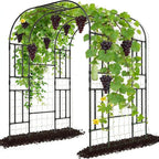 DoCred Large Garden Arch Trellis for Climbing Plants, 87 Inch Tall Metal Plant Support Trellis Archway for Climbing Vine Vegetable/Fruit/Flower Outdoor Yard Lawn Garden Arch Tunnel Trellis