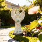 Solar Garden Statues Outdoor Decor Resin Lights Garden Angel Statues for Outside Lawn Yard Patio Balcony Art Sculptures Gifts for Mom Women