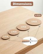 vensovo Cork Plant Coasters & Saucers 4/6/8/10 Inch – Absorbent Round Mats for Indoor Flower Pots, Planters, Houseplants, Surface Protector for Table & Floor, 8 Pack