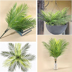 PASYOU Artificial Plants Fake Palm Tree Tropical Shrubs 4 Pack, Plastic Greenery Faux Big Leaves Stems Plant for Indoor Outdoor Home Garden Decor Bedroom Wedding Party DIY Filler Decoration