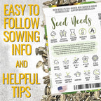 Seed Needs Dwarf Sunflower Seeds for Planting Yellow Pygmy Sunflowers - Heirloom & Open Pollinated Annual Cut Flowers - Perfect for Butterfly Gardens (5 Packs)