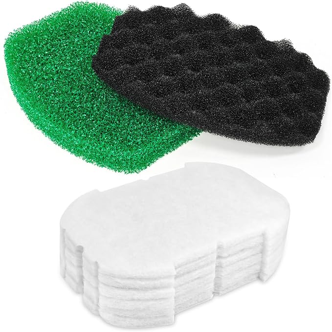 Pond Filter For Ponds Maintenance Kit For Aquagarden Inpond 5 In 1 600 Gallon Pond Pump - Foam Filters & Polymer Wool Pads 3-Stage Filtration, Fish Pond Filter Pads For Outdoor Ponds (Fit 600/900)
