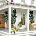 RECUTMS Flowers Artificial Hanging Plants 2PCS 3.3Ft Rose Vine for Home Room Garden Wedding Indoor Outdoor Decoration (Black)