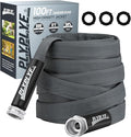 Garden Hose 100ft, Made of TPU(Not PVC), Ultra-Light & Flexible Water Hose, Non-Shrinking, Easy to Store, Drinking Water Safe Material, All-weather, Black&Gray
