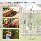 Trellis for Climbing Plants Outdoor Made of Metal, Voumsil Garden Trellis with Leaf Design, for Garden Decor Garden Lawn Porch