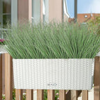 24 Bundles Artificial Plants Onion Grass Outdoor 20 Inch Tall Fake Shrubs Wheat Grass UV Resistant Greenery Stems Faux Bushes Plant for Indoor Outdoor Garden Office Home Decor, Light Green