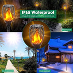 TomCare Solar Lights Outdoor 99 LED Higher & Larger Flickering Flame Solar Torch Lights 43" Waterproof Outdoor Lighting Solar Powered Pathway Lights for Garden Patio Yard, 6Pack