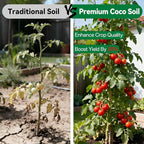 ZeeDix 6 Pcs Coco Coir Brick for Plants, 100% Organic Coconut Coir Bricks with Low EC and pH Balance, Compressed Coconut Husk Bricks for Gardening, Planting, Organic Potting Soil, High Water Retention