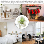 Hanging Air Plants Holders, 2Pcs Metal Air Plant Hangers for Small to Medium Sized Air Plants, Himmeli Geometric Planter to Add a Sense of Style and Relaxation for Home Office (2pcs, Gold)