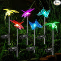 Anordsem Solar Garden Lights Outdoor: 6 Waterproof PVC Insect Stake Light Heads - Changeable Color LED Lighting for Gardener Yard Decoration - Christmas Gifts for Homeowners Over 30